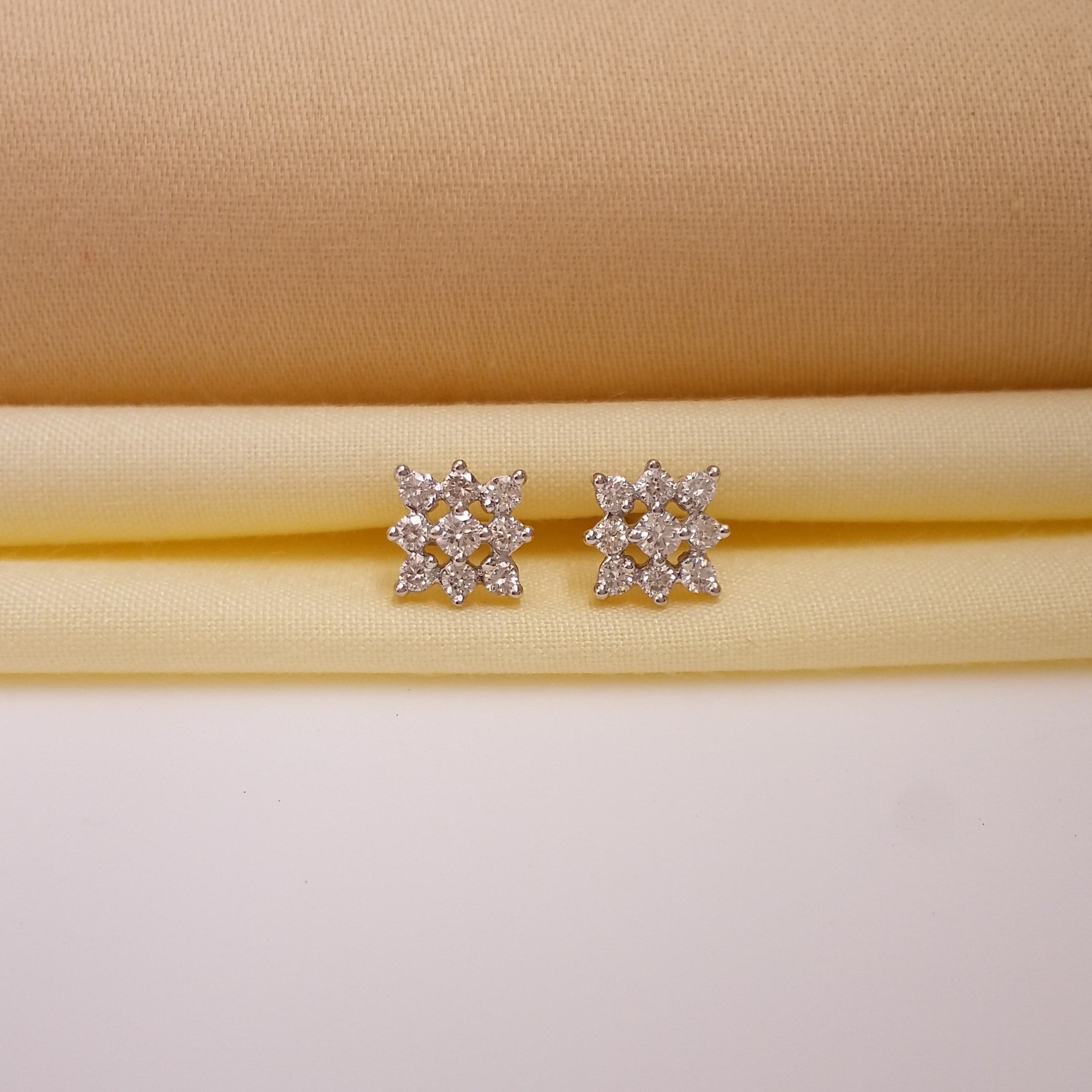 Nano Shine Diamond Stud Earrings for Women & Girls | Sparkling Minimalist Design | Elegant Everyday Jewelry