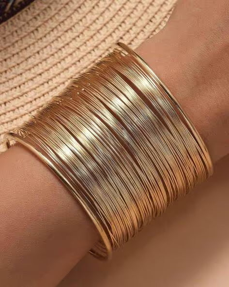 Gold-Plated Anti Tarnish Wire Wrapped Bracelet