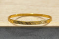 Anti Tarnish Bangle – Dazzling Print 18K Gold Plated