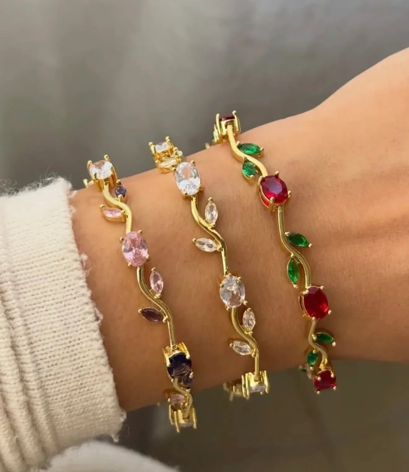 Gold-Plated Anti Tarnish Gold Tulip Bracelet