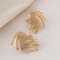 Whirlwind Spiral Gold Earrings – Bold Twisted Statement Earrings for Women