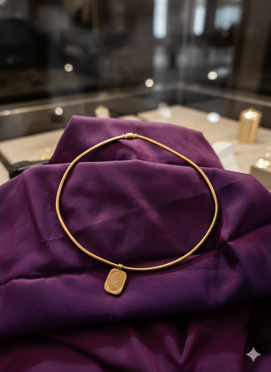 Magnetic Rose Pendant Necklace — Stylish & Effortless