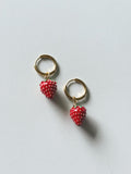 Cute Strawberry Earrings – Playful Fruit Charm Earrings for Women & Girls
