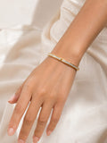 Zircon Studded Everyday Bracelet – Anti Tarnish Gold Plated