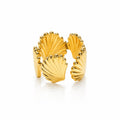 Gold Shell Adjustable Ring | 18K Gold Plated Anti-Tarnish Stainless Steel Ring