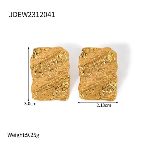 Ruptured Gold Earrings - Anti Tarnish Earring