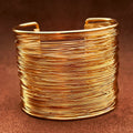 Gold-Plated Anti Tarnish Wire Wrapped  Cuff