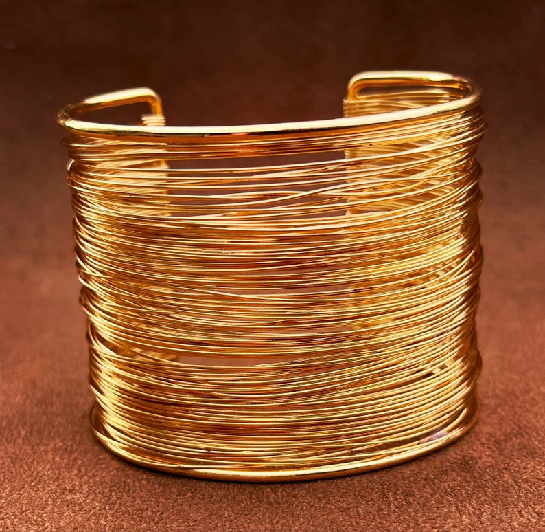 Gold-Plated Anti Tarnish Wire Wrapped Bracelet