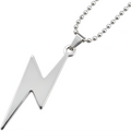 Men's Lightning Bolt Pendant Necklace – Stainless Steel Thunderbolt Chain