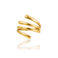 Gold Spiral Adjustable Ring | Waterproof Anti-Tarnish Ring for Women