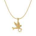 Heavenly Dove of Peace & Promise Pendant Necklace – 18K Gold Plated Anti-Tarnish Snake Chain