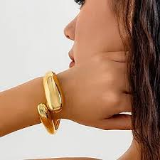 Bold Teardrop Bypass Cuff Bracelet | Anti Tarnish Handcuff