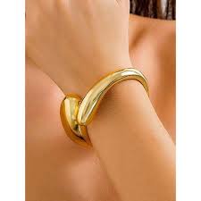 Bold Teardrop Bypass Cuff Bracelet | Anti Tarnish Handcuff