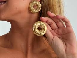 Ribbed Textured Post Earrings – Chic Statement Studs for Women & Girls