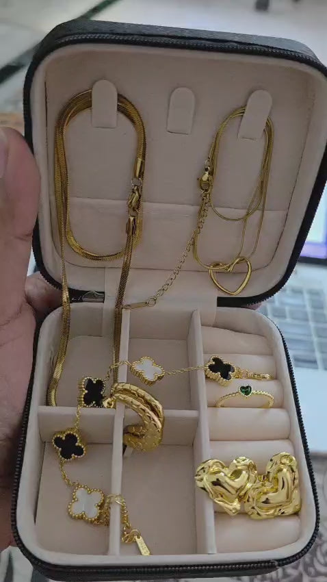 Anti-Tarnish Jewelry Gift Box – Free Travel Organizer (7 Items)