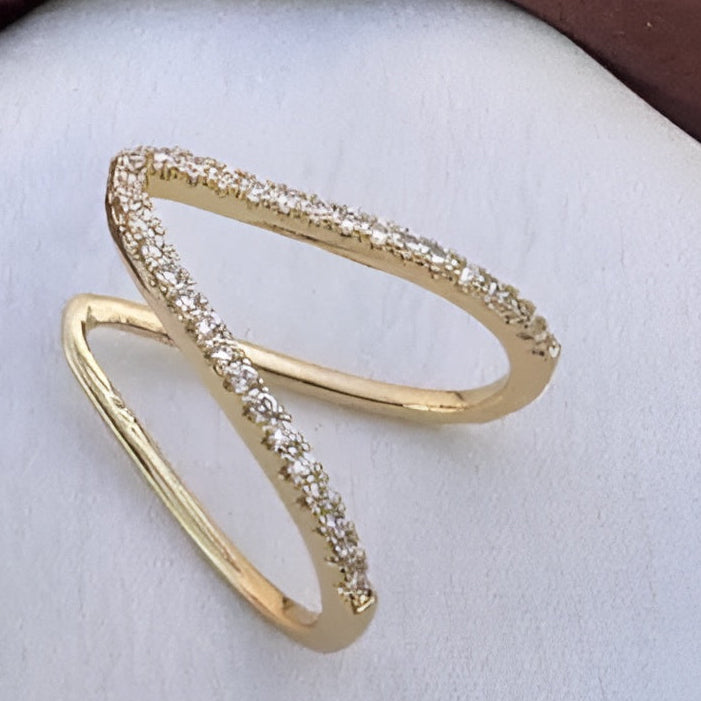 Anti Tarnish V Adjustable Ring for Women