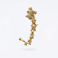 Premium Gold Ear Cuff for Women | Crystal Star Design | Waterproof