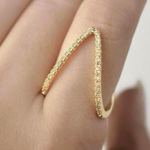 Anti Tarnish V Adjustable Ring for Women