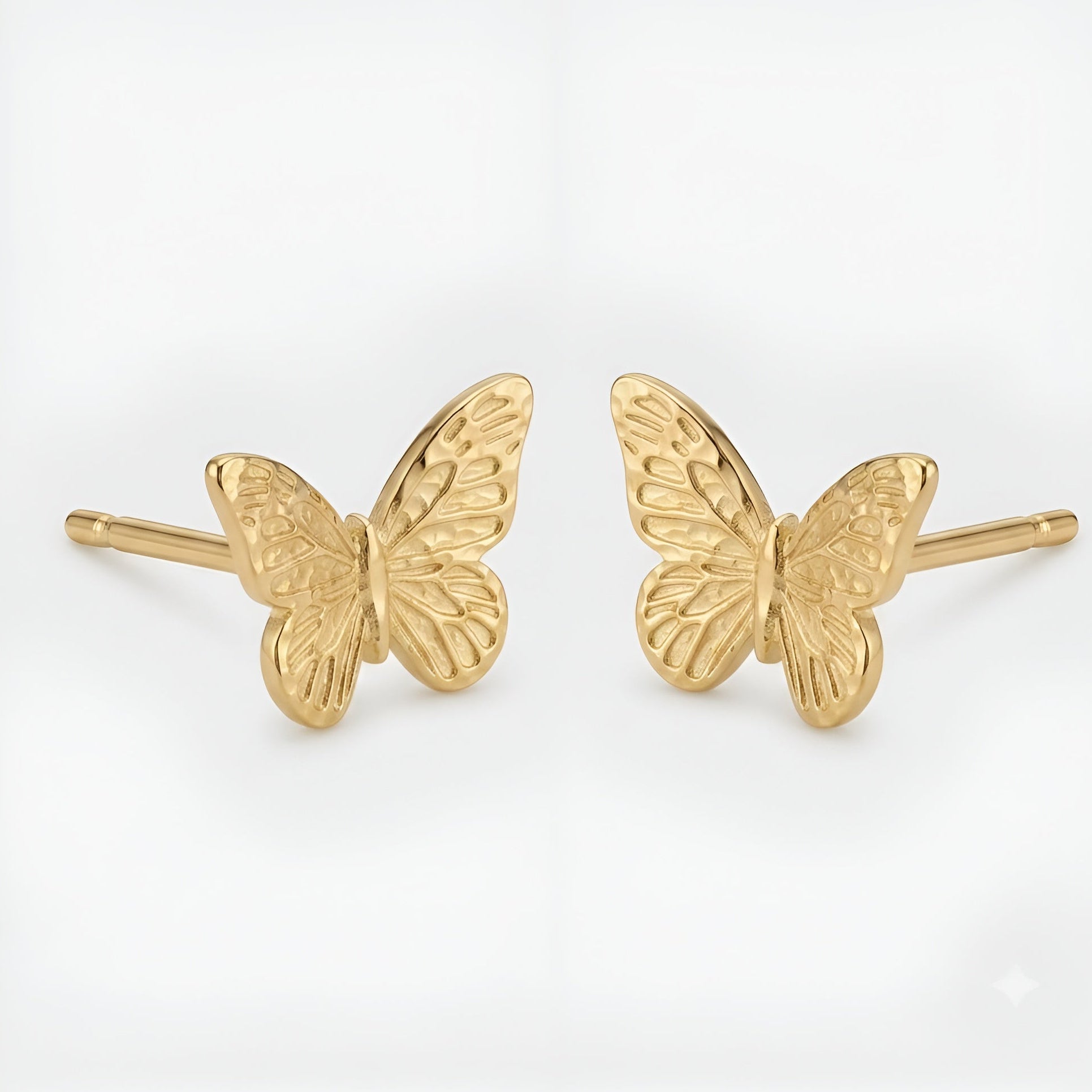 Butterfly Gold Plated Stud Earrings | Minimalist Women's Jewelry